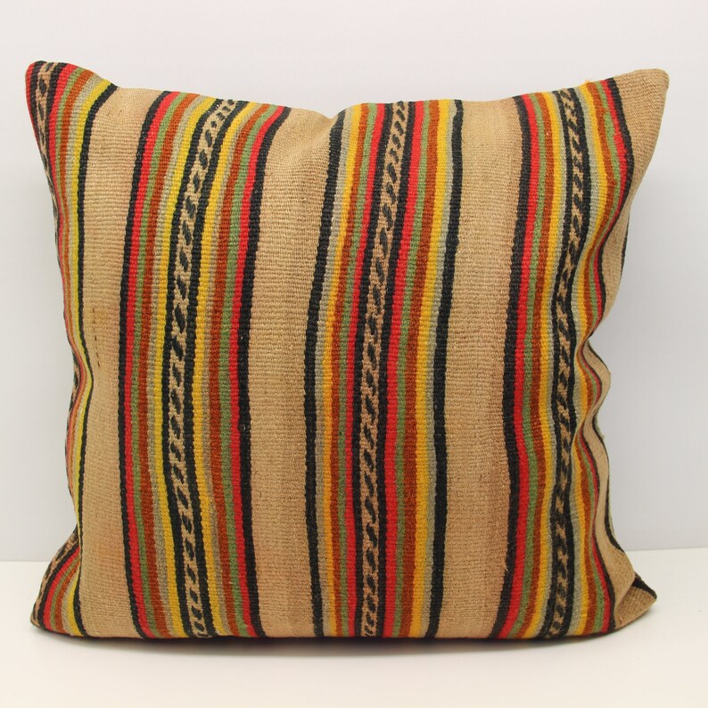 Kilim Pillow Cover 24x24 Inch 60x60 Cm Huge Kilim Pillow Etsy