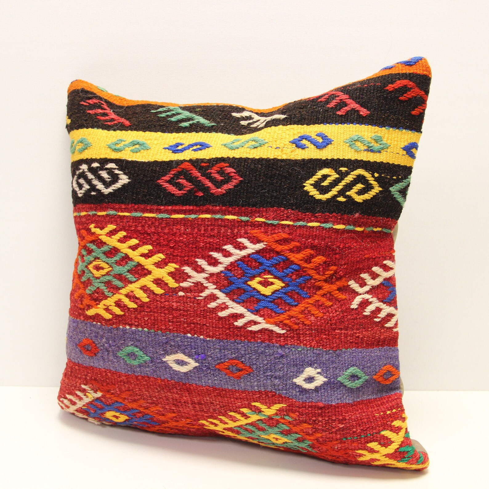 Anatolian Pillow Cover 18x18 Inch Oriental Kilim Pillow Home Etsy