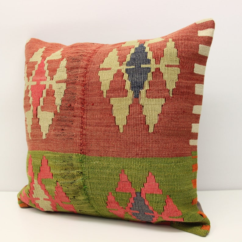 Throw Pillow cover 20x20 inch Retro Pillow Living Room Kilim pillow cover Novelty Home Decor Handmade Kilim cushion cover L-1303 image 3