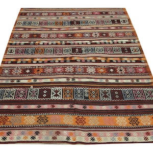 Alfombra Kilim turca vintage de 2,3 x 1,5 m, alfombra Kilim étnica hecha a mano, alfombra de suelo, alfombras orientales, alfombra Kilim de moda TR-2433