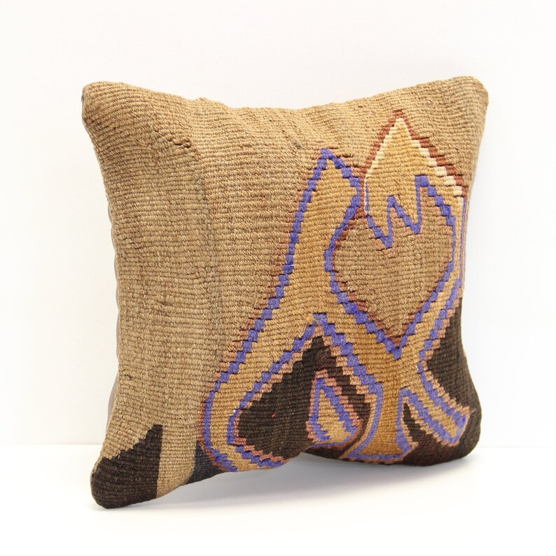 Accent kilim pillow cover 12x12 inch Natural Pillow Throw Kilim pillow cover Chevron Pillow Bolster Decorative Pillow S-1055