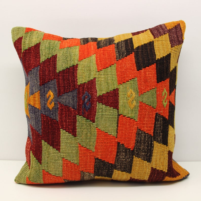 Throw Pillow cover 20x20 inch Retro Pillow Living Room Kilim pillow cover Novelty Home Decor Handmade Kilim cushion cover L-1337