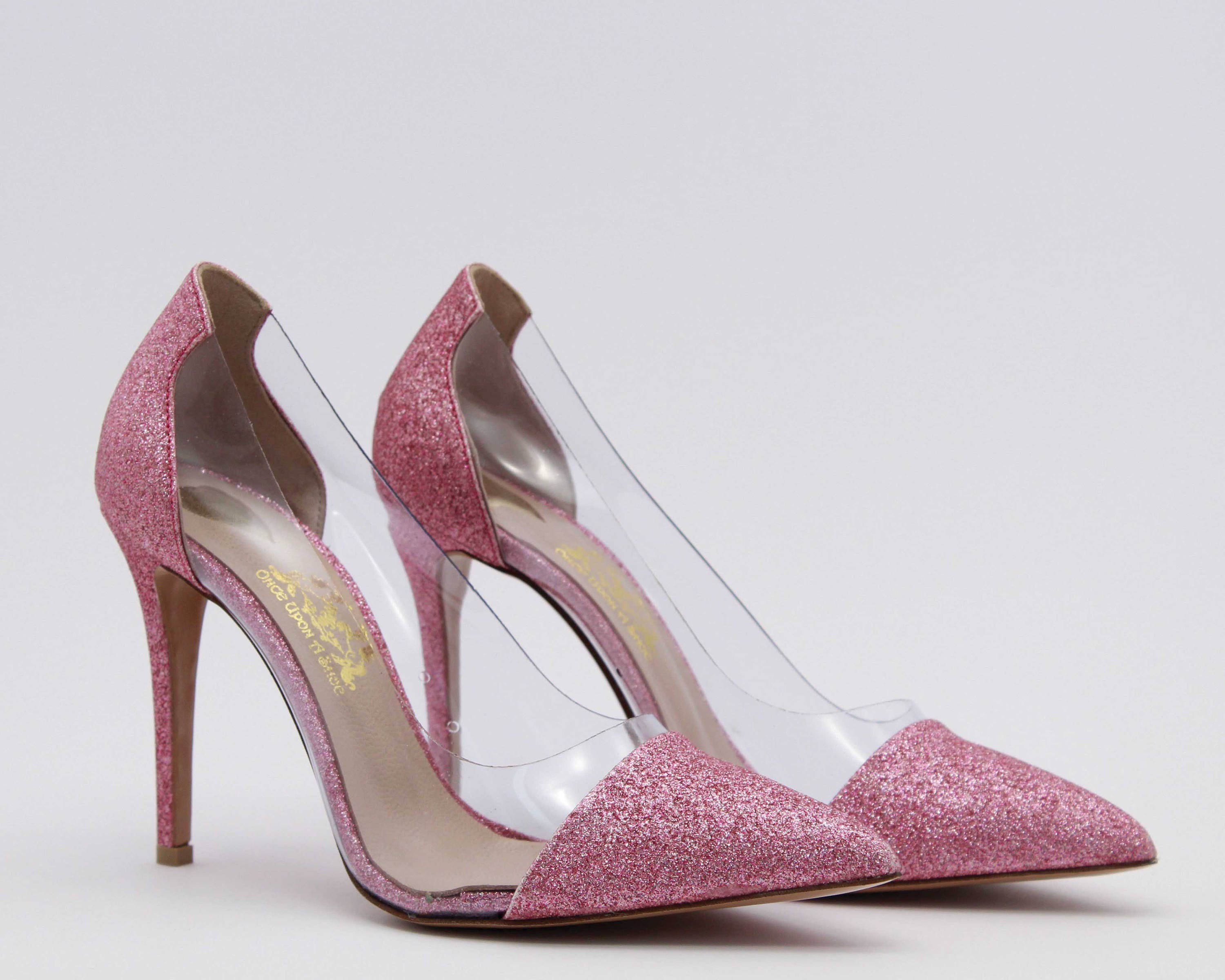 Glitter Heels Leather high heels Gift for her Nude heels Pumps Etsy