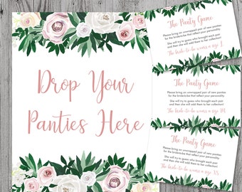 Panty Game, Drop Your Panties, Bridal Shower Games, Bachelorette Party Game, Sexy lingerie, Printable Wedding Shower, Instant Download