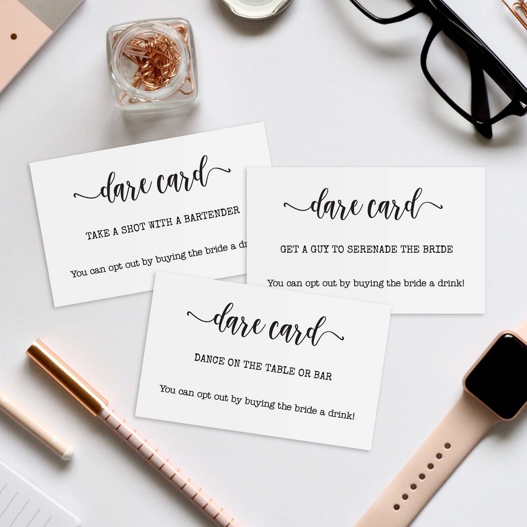Bachelorette Dare Cards, Editable Bachelorette Games, Bachelorette ...