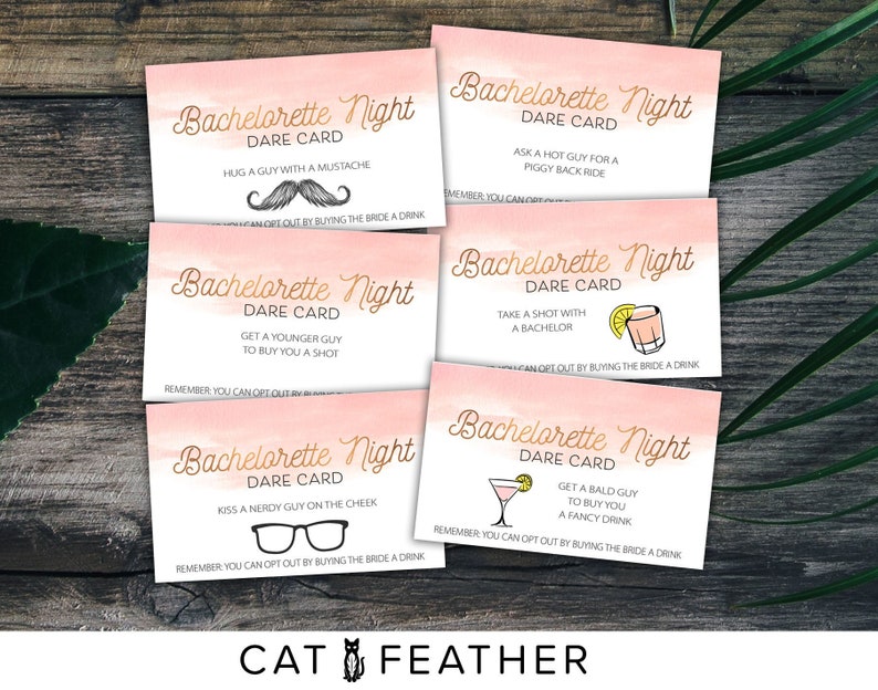 Bachelorette Dare Cards Bachelorette Party Games Printable - Etsy