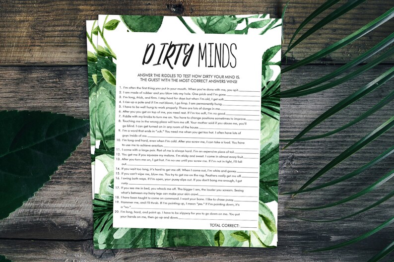 Naughty Bachelorette Game Bridal Shower Games Hens Party Etsy