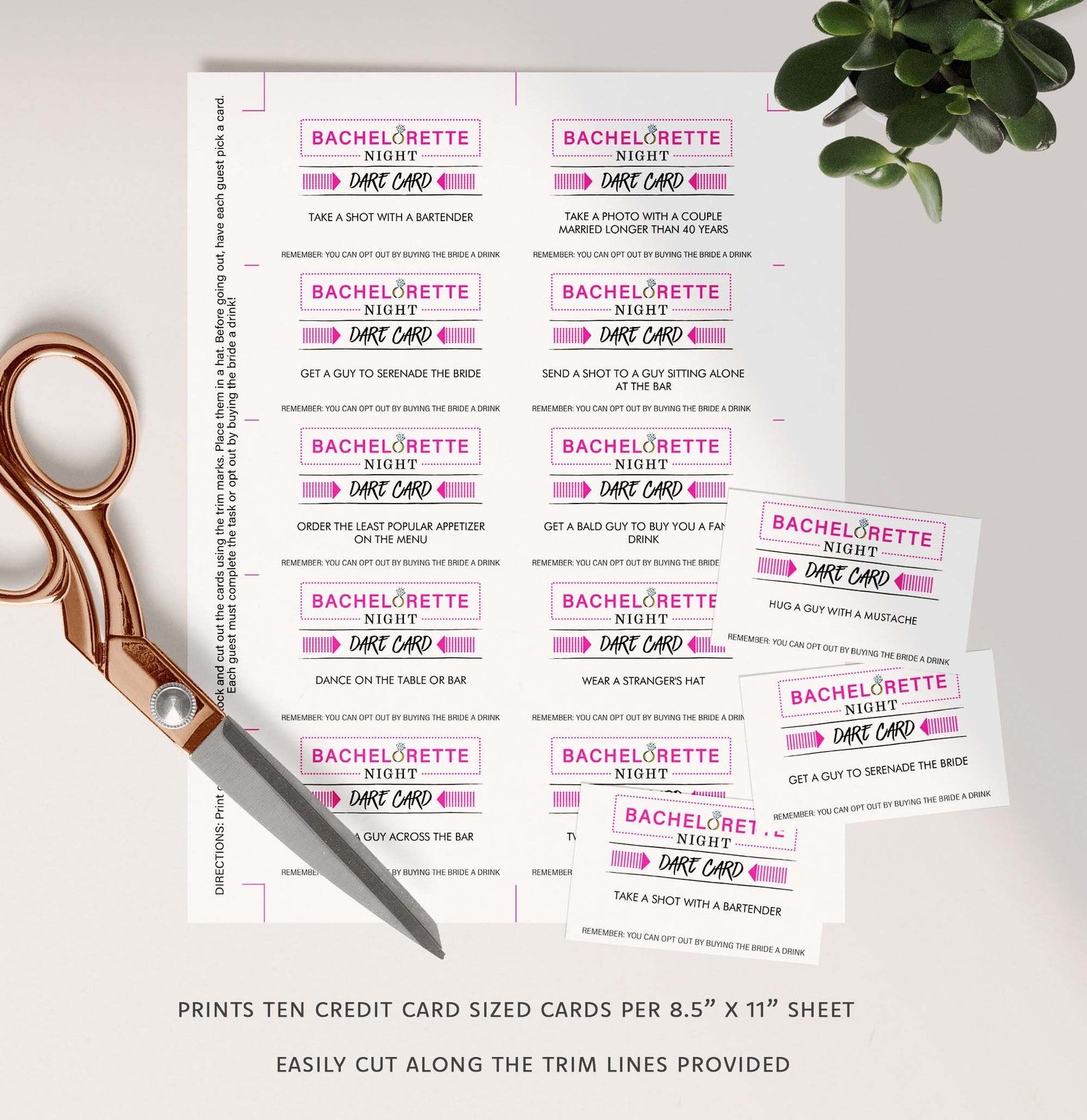 Bachelorette Dare Cards, Editable Bachelorette Games, Bachelorette ...