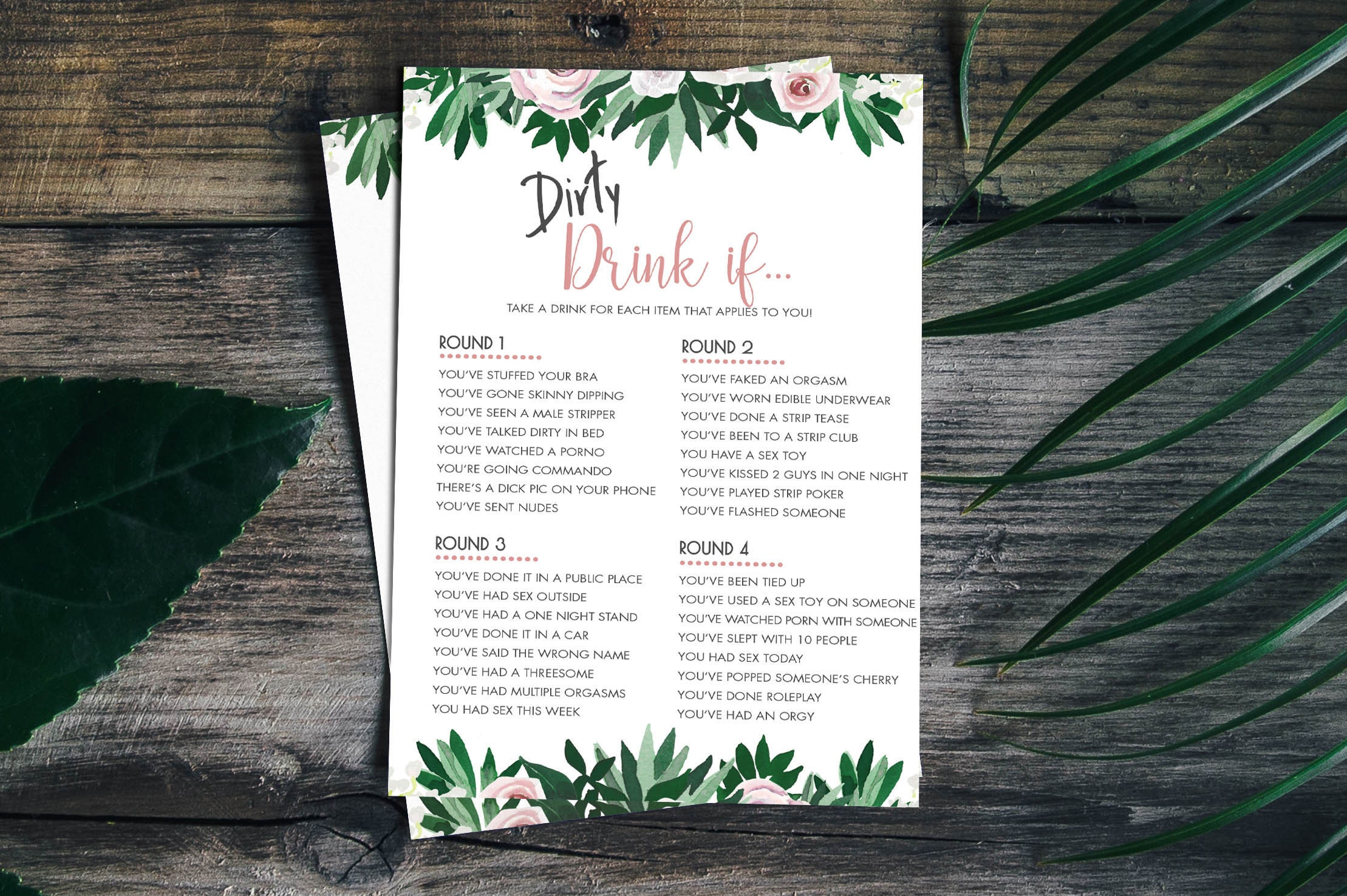 Naughty Bachelorette Game Bridal Shower Games Hens Party | Etsy