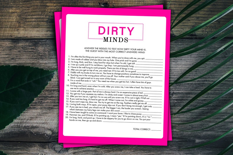 Naughty Bachelorette Game Bridal Shower Games Hens Party Etsy