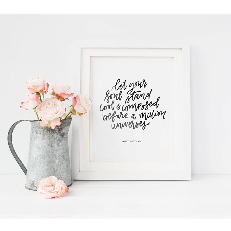 walt whitman print wall decor quote prints printable etsy