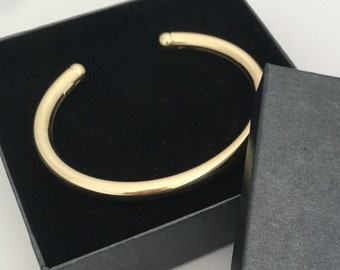 Handmade 925 Sterling Silver Cuff Bracelet, Flexible Bangle, Made in Germany