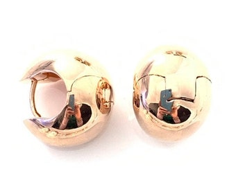 Tolle elegant geformte Creolen Ohrringe aus 925er Sterlingsilber mit Weißgoldstift