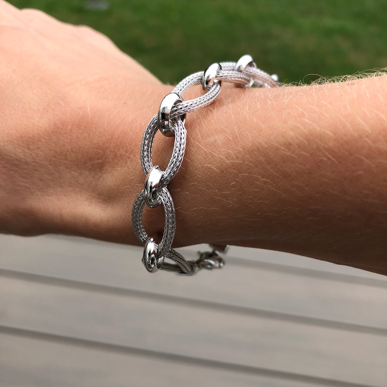 eyecatcher different lengths available Soft and sparkling sterling silver bracelet Ansedonia rhodium plated