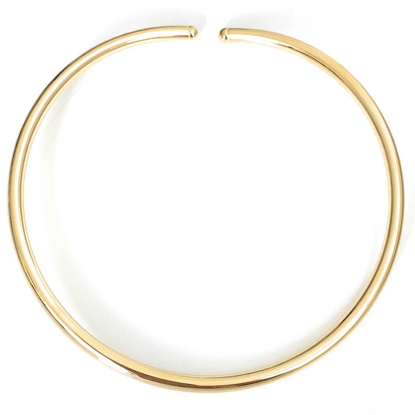 Beautiful golden choker "Classique" - flexible, light and comfortable, 0.23 inches width, handmade of 925 silver by us in Germany