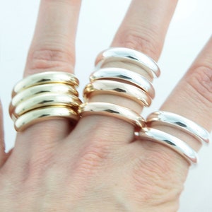 Ring &quot;Raffinesse&quot; - A STATEMENT PIECE in silver, gold & rosegold, all sizes possible - Combine and Shine