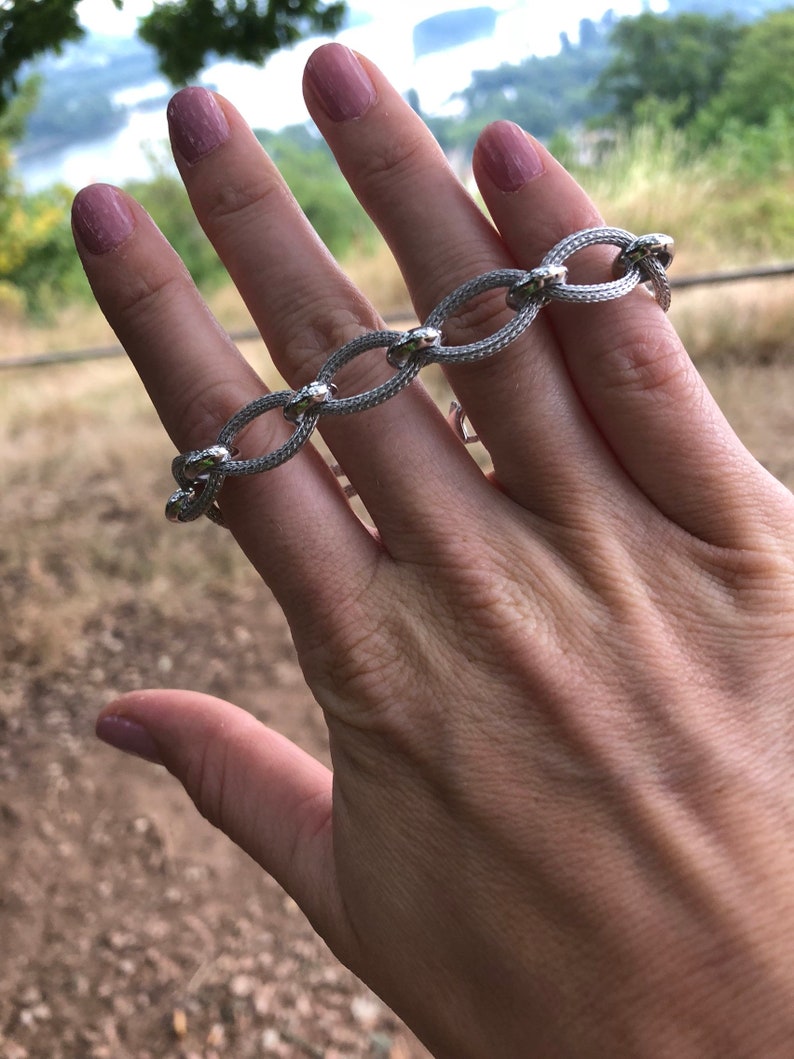 eyecatcher different lengths available Soft and sparkling sterling silver bracelet Ansedonia rhodium plated