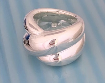 Handgemachter Silberring "KissKiss" hochwertig aus 925 Silber, machbar in ALLEN Größen, perfekt für SIE