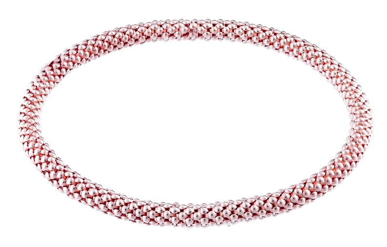 Schöne Armbänder Himbeer-Look aus 925 Silber, dehnbar in silber und vergoldet, toll zum Kombinieren und Verschenken made in Germany Roségold