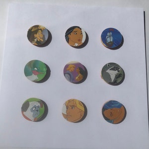 Disney Pocahontas rounds handmade card featuring Pocahontas, John Smith, Meeko, Flit, Wiggins & Kocoum