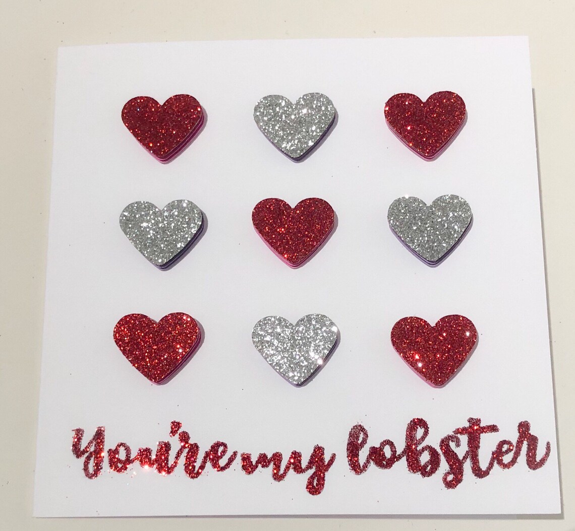 Youre My Lobster Valentines Day Card With Red & Silver Etsy