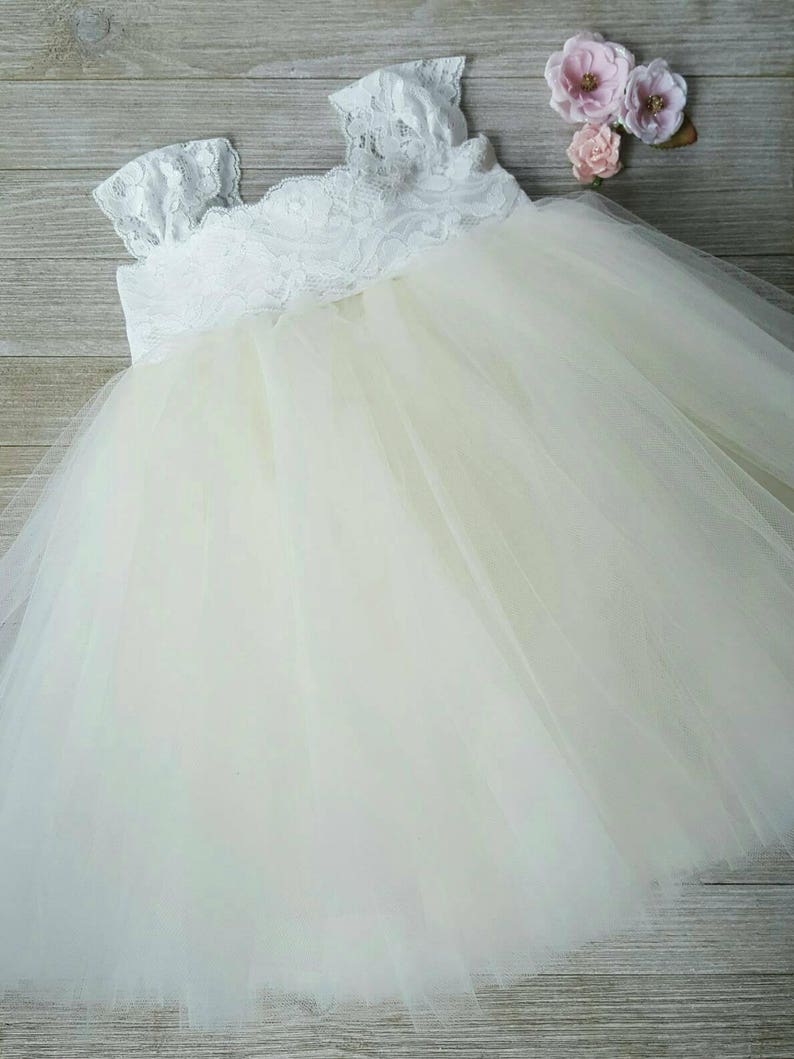 Girls Blush Tulle Dress Baby Christening Dress The Saphira Blush Tulle and Lace Flower Girl Dress Infant Tulle and Lace Dress