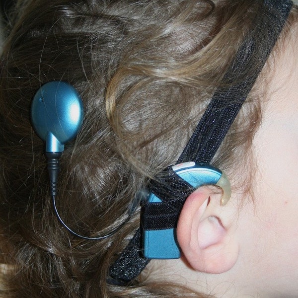 Bandeau enfant/adulte pour implant cochléaire ou prothèse auditive - Couleur unie - Headband for cochlear implant or hearing aids