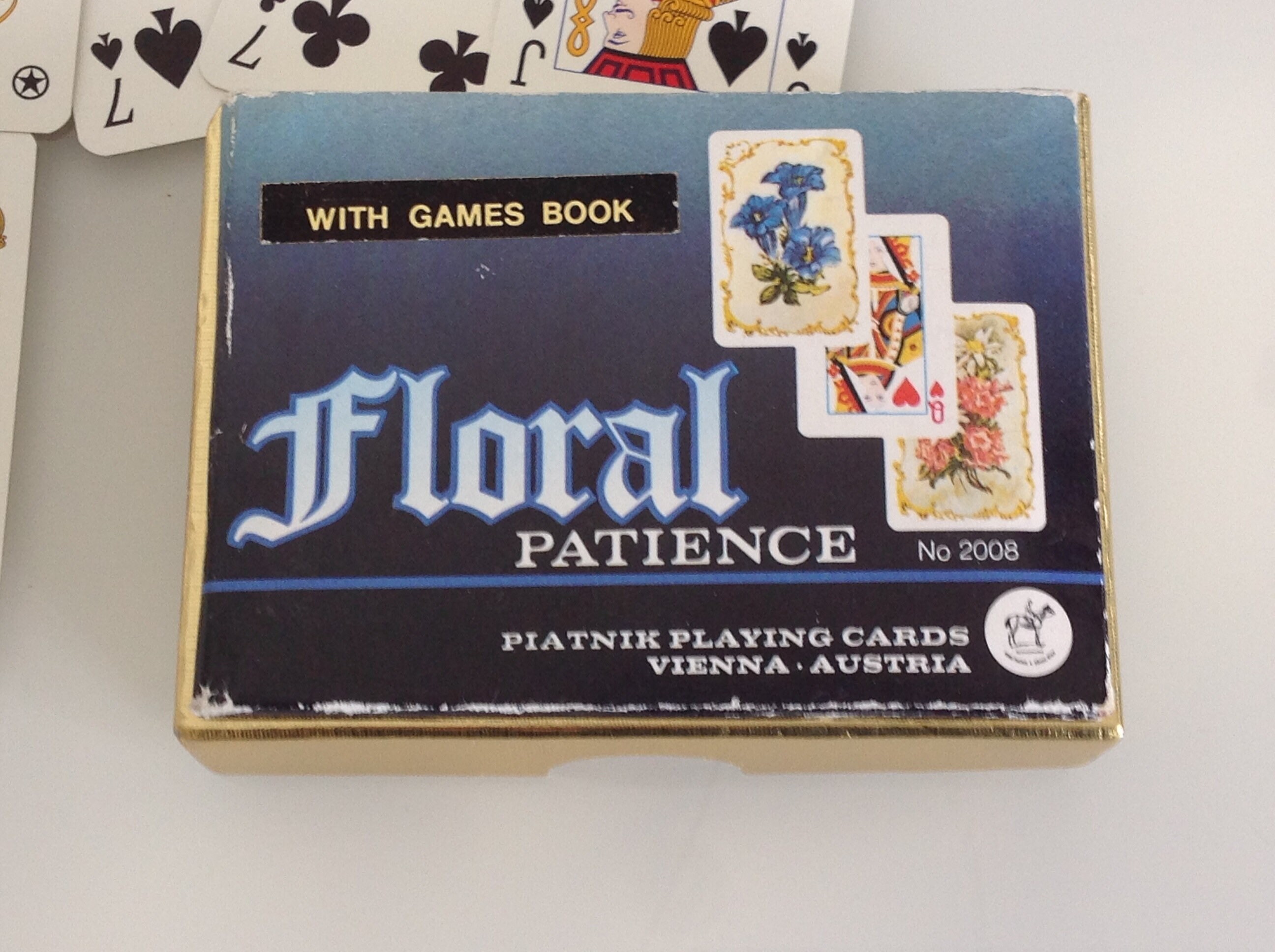 Vintage Floral Patience card game Patience with games book Etsy
