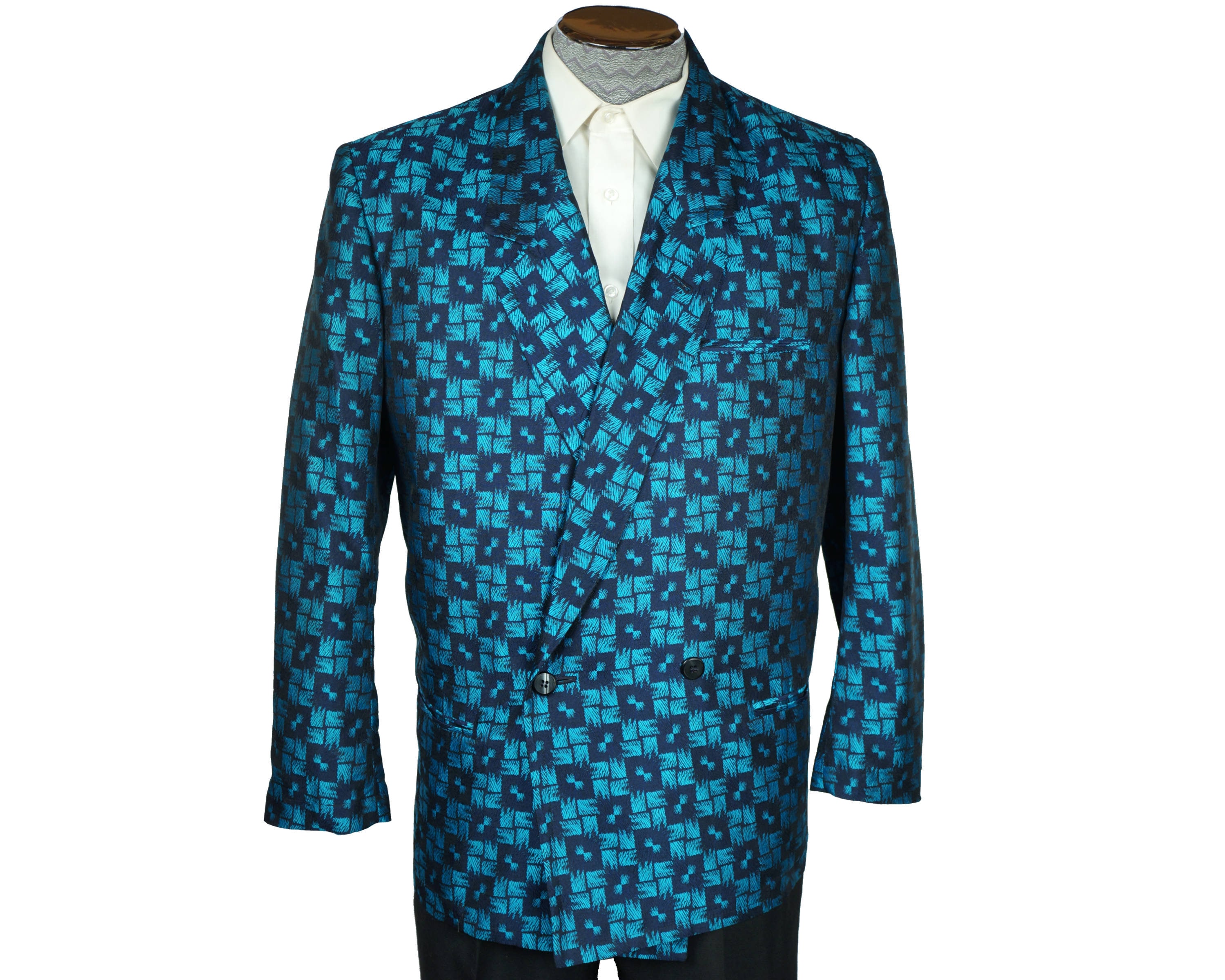 Louis Vuitton Shiny Monogram Short Parka Turquoise. Size 38
