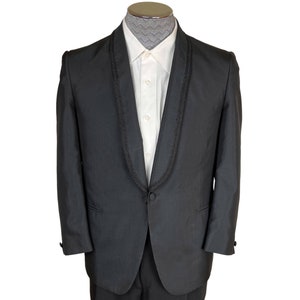 Vintage 1960s Tuxedo Jacket French Mens Formal Wear Size S