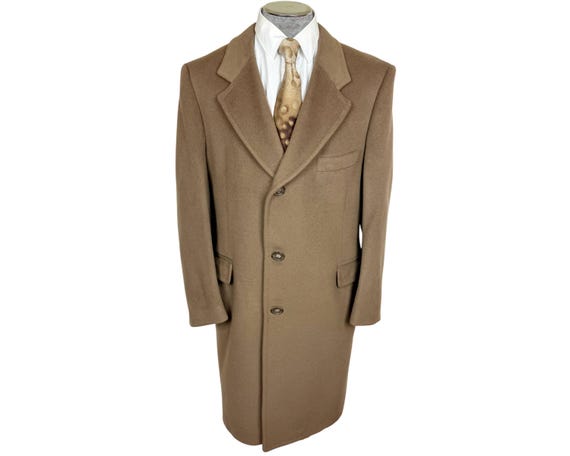 Balmain, Vintage 1970s 80s Pierre Balmain Overcoat Wool Blend Size L