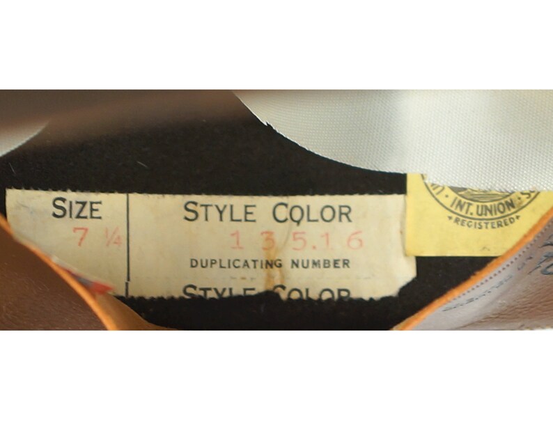 Vintage Adam Pork Pie Hat 1940s 50s Flat Fedora Style 7 14