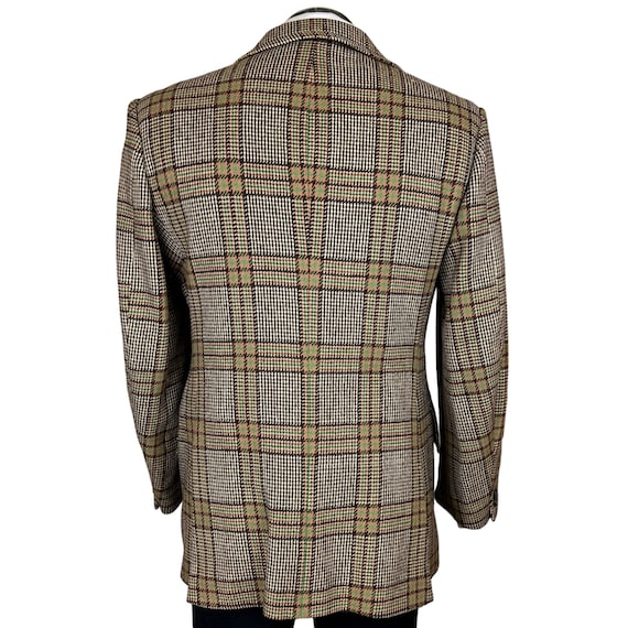 Vintage 1970s Jacket Plaid Tweed Blazer Sport Coa… - image 3