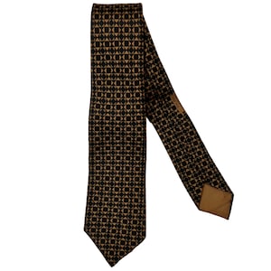 Vintage 1960s Hermes Tie 84 HA Silk Necktie Made in France Rare