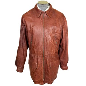 Vintage 1980s Ralph Lauren Polo Leather Jacket Mens Size M Made in Canada