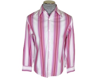 Versace Classic V2 Mens Shirt Pink & White Size M Italian 52