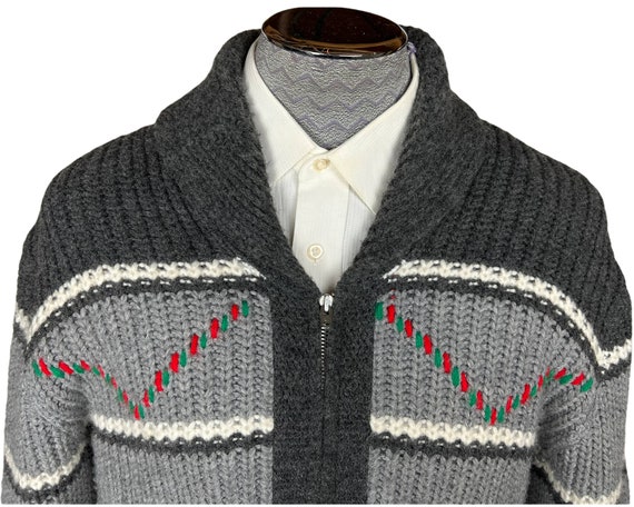 Vintage Cowichan 1960s Sweater Jacket Kraven Knit… - image 4