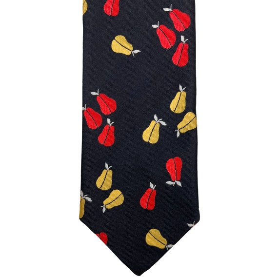 Vintage 1970s Yves Saint Laurent Tie Pear Pattern… - image 2