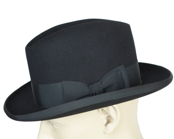 Vintage 1930s 40s Homburg Hat Dupuis Freres Fedora