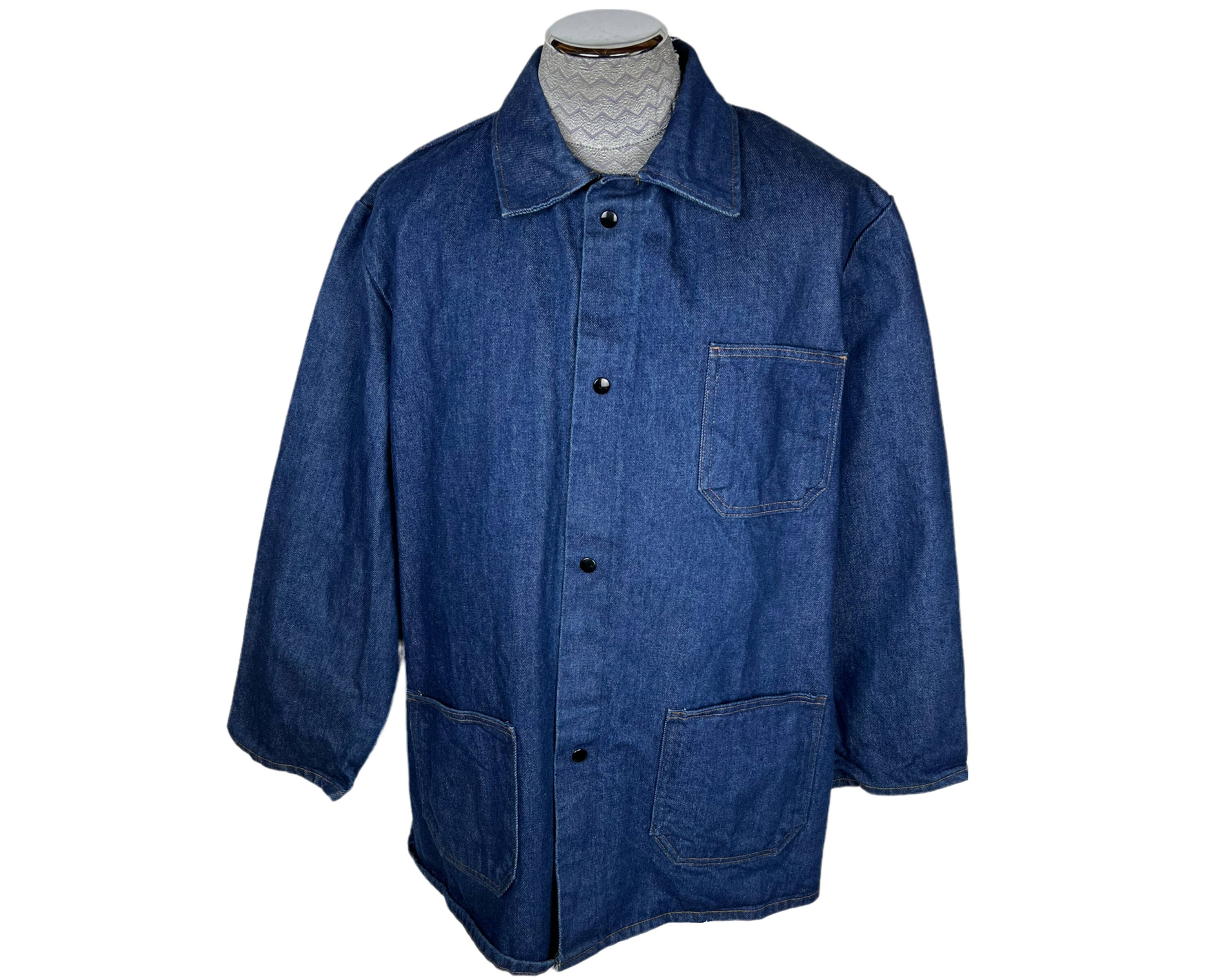 Denim prison jacket deals