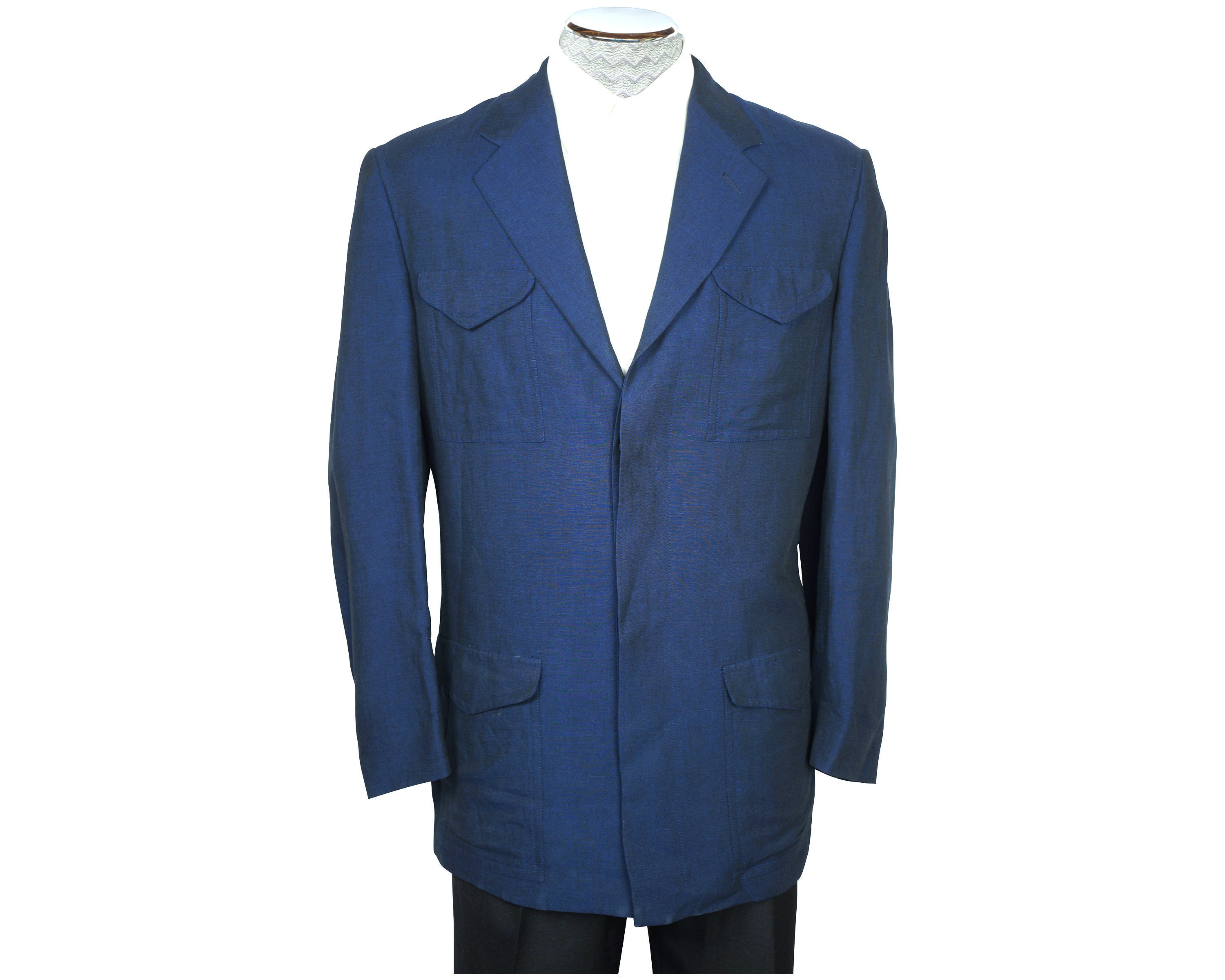Vintage Gianni Versace Versus Blazer Mens Suit Jacket Blue | Etsy