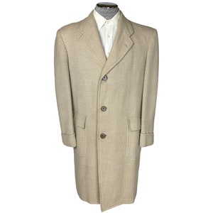 Size 42R Large ** Attractive High-End 1940s Wool Overcoat with Zip Out Liner