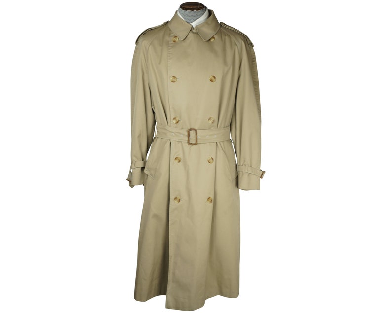 Vintage 70s Aquascutum Trench Coat Raincoat Mens Size XL | Etsy