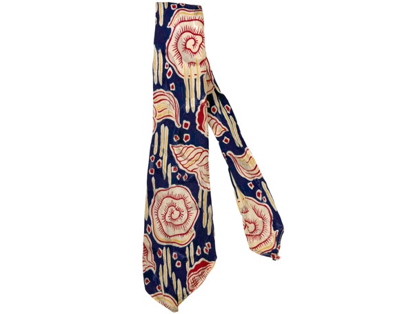Art Deco Necktie Fine Arts Art Neckwear Inc 1930s… - image 1