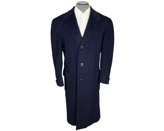 Vintage 1950s Overcoat Mens Wool Coat Dated 1953 … - image 1