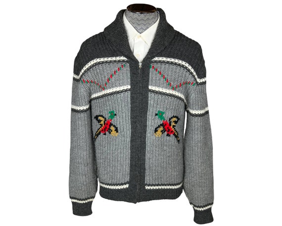 Vintage Cowichan 1960s Sweater Jacket Kraven Knit… - image 1