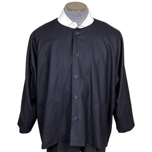 Vintage Eskandar Jacket Black Wool & Cashmere Gender Neutral Size 0