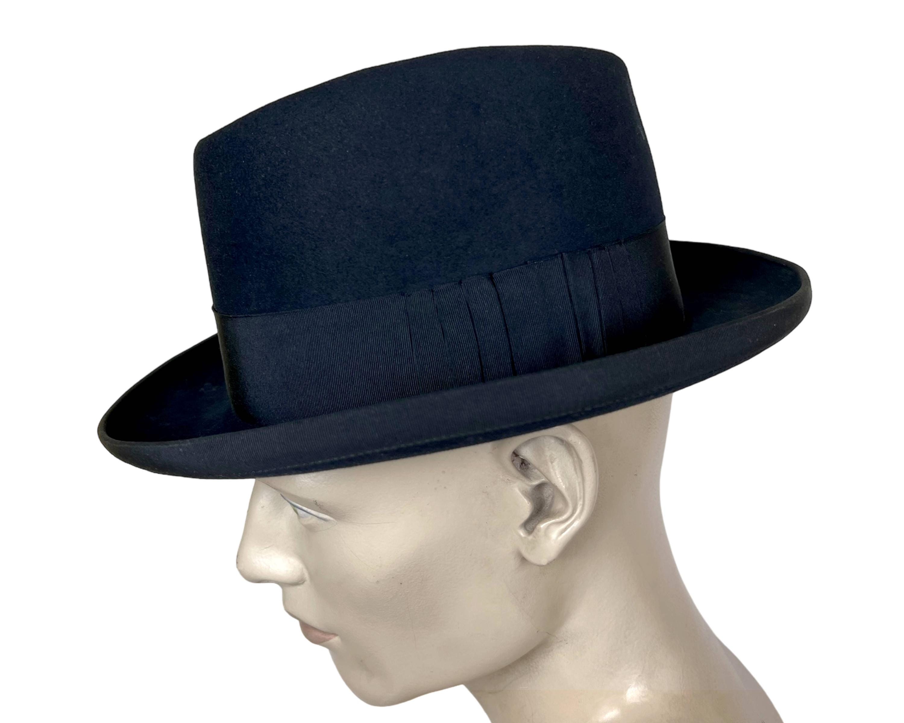 Bostonian Wide Brim Homburg Hat 1940's Homburg Hat