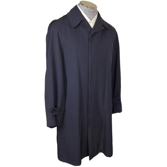 Vintage jaren 1950 Wol Gabardine Regenjas Marineblauw Heren Maat M Etsy Nederland