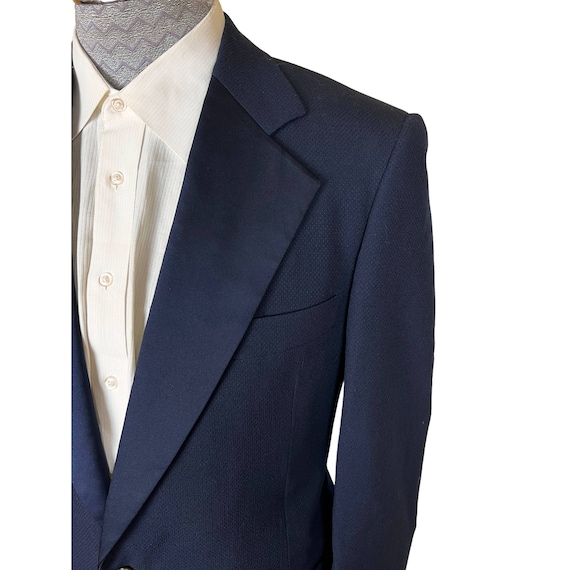 Vintage 1970s Blue Tuxedo Disco Era Dated 1976 Sz… - image 6